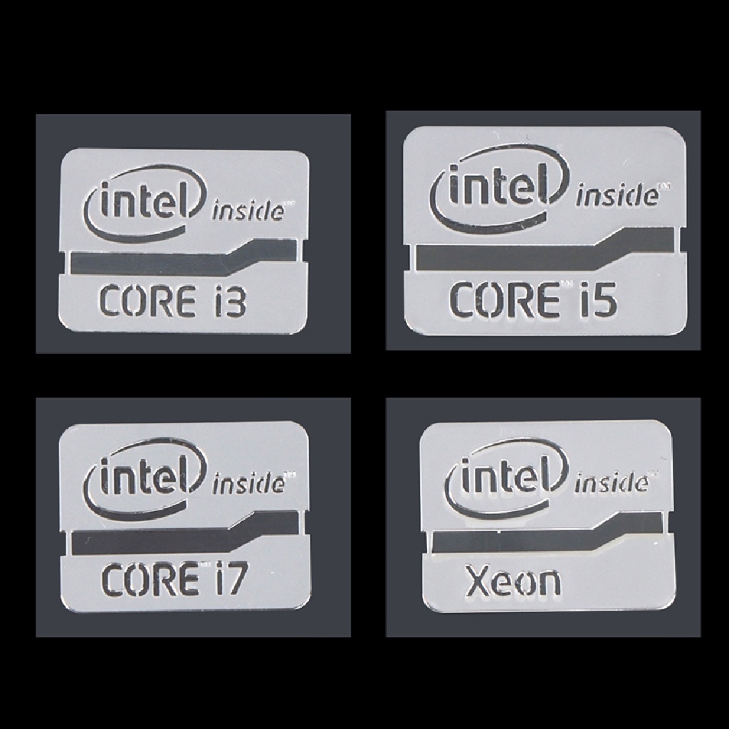 Deid Silver Metal Sticker Intel CORE i3 i5i7 Logo Laptop Stiker Logam Label Komputer Martijn