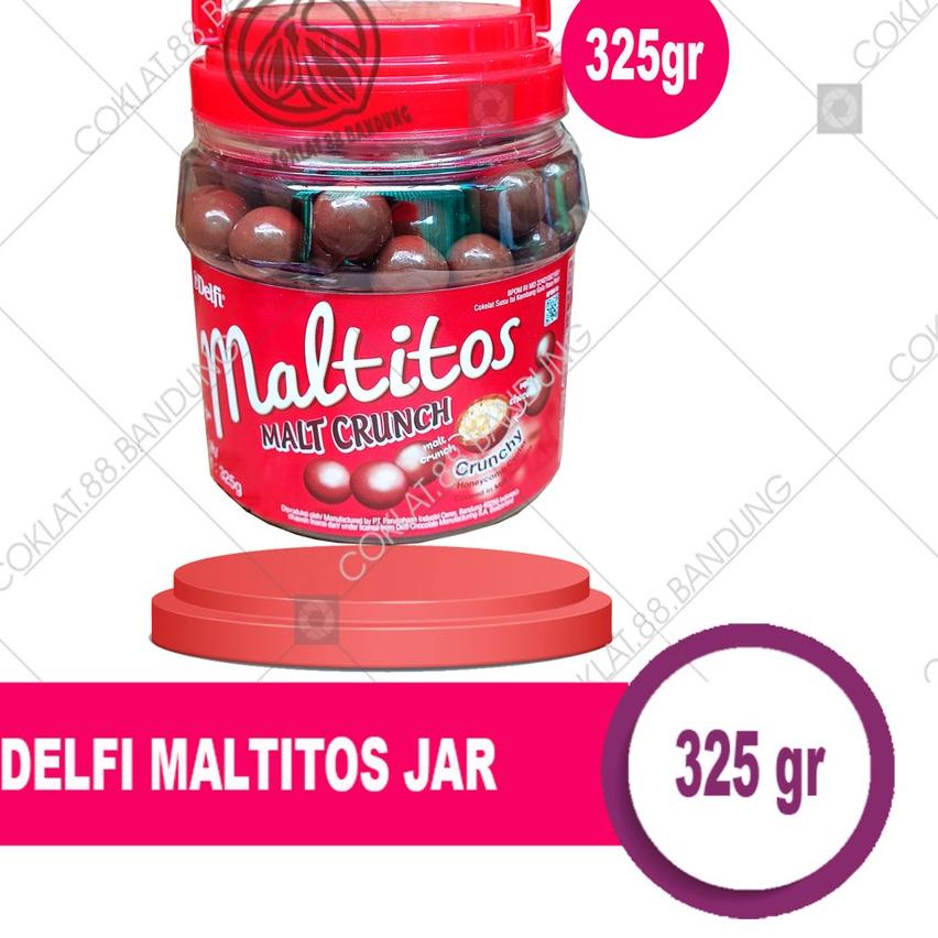 

Promo[HJ]-Delfi Maltitos 325 gr Jar Cokelat Kemasan ORIGINAL Pabrik, Coklat Delfi Maltitos 325gr Malt Crunch Toples Netto 325 gram Chocolate