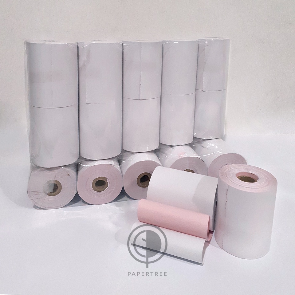 

[PACK/10Rolls] Paper Roll / Kertas Struk Kasir 75x60mm NCR 2 Ply
