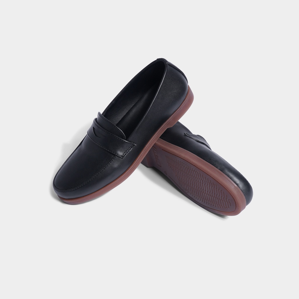 AMBLE - Sepatu Wanita - Poly Black - Slip On Wanita - Sepatu Casual - Loafers