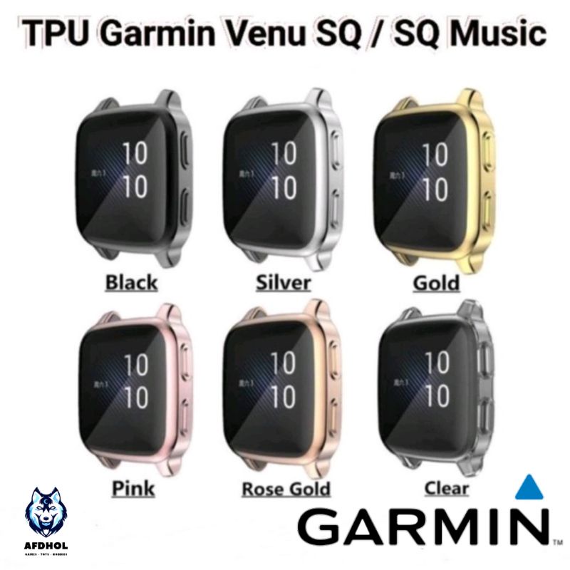 BUMPER TPU CASE GARMIN VENU SQ / SQ MUSIC 2 SILICONE SOFT COVER CASING  SOFT SILICONE SILIKON SHELL CASING COVER BODY SCREEN PELINDUNG ANTI GORES LAYAR GARMIN VENU SQ 2 / SQ MUSIC 2 ROTECTOR FULL BODY SCREEN SCREEN GUARD LCD GARMIN VENU SQ / SQ MUSIC 1 2