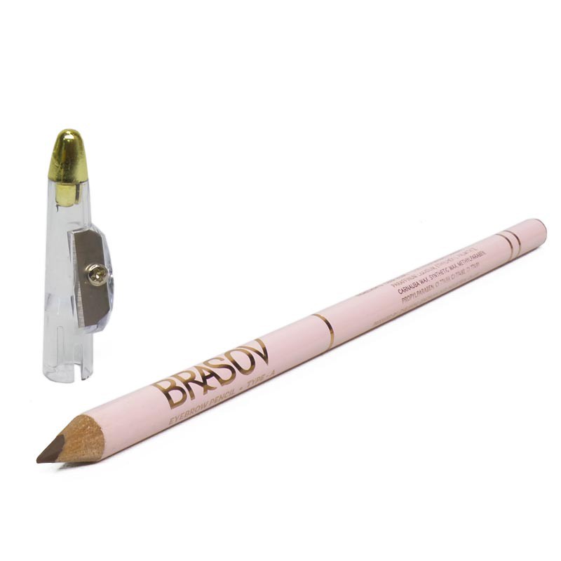 CSP124 – Brasov Eyebrow Pencil 2in1 Pensil Alis Black Brown Hitam Coklat Makeup BPOM