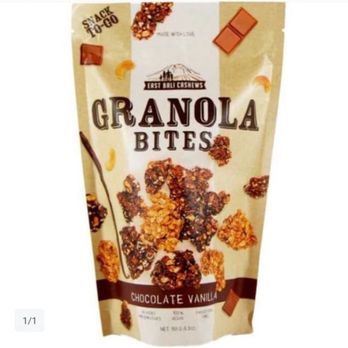 

East bali cashew granola bites chocolate vanilla 125gr