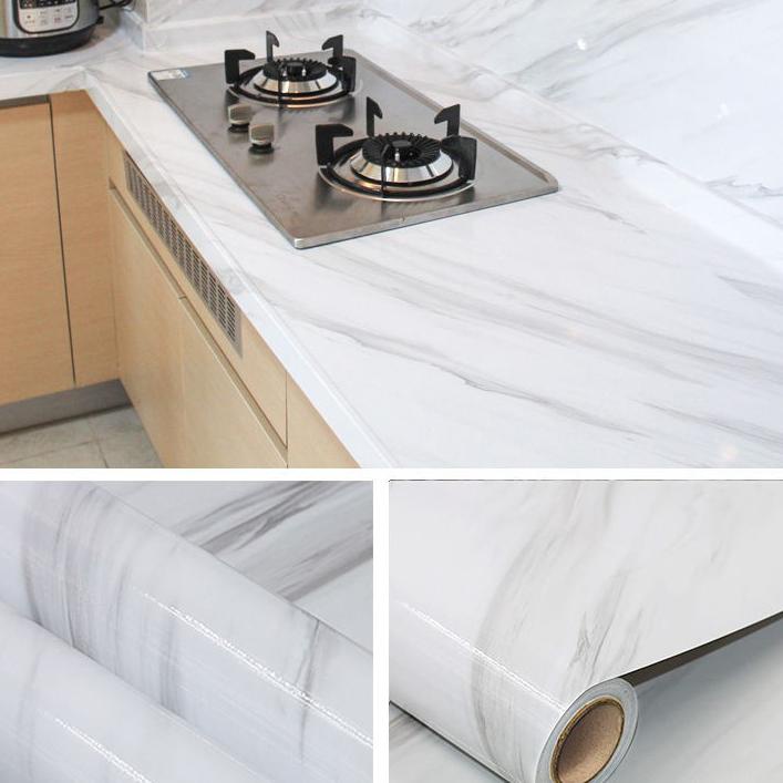 Depan WALLPAPER WALLSTIKER STIKER MARMER KITCHEN DAPUR MURAH ANTI MINYAK ANTI AIR / MINYAK 60 CM X 3