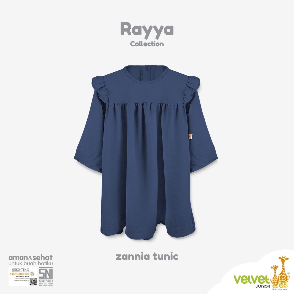 VELVET ZANNIA TUNIC ANAK / VELVET JUNIOR RAYYA COLLECTION / IED COLLECTION