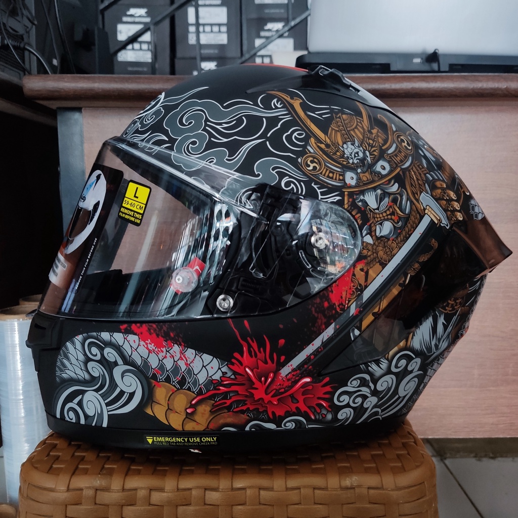 HELM NJS ZX-1R HANZO BLACK DOFF FULL FACE NJS ZX1R