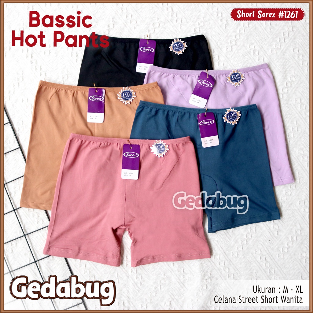 CD Cewek Boxer Super Soft Basic Hot Pants Sorex 1261 / Daleman wanita Supersoft | Gedabug