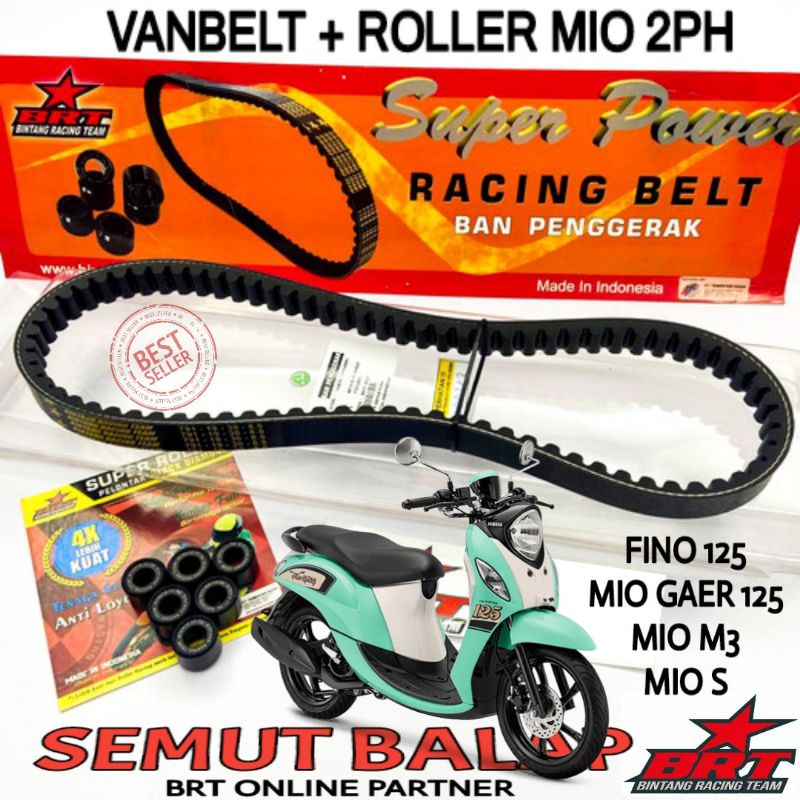 BRT RACING PAKET KIRIAN FINO 125 KODE 2PH BRT RACING PAKET KIRIAN VBELT DAN ROLLER 9 11 13 GRAM FINO