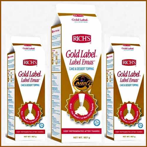 

HALAL Rich's Gold Label Whipping Cream Whip Cream Label Emas Whipping Cream Cair