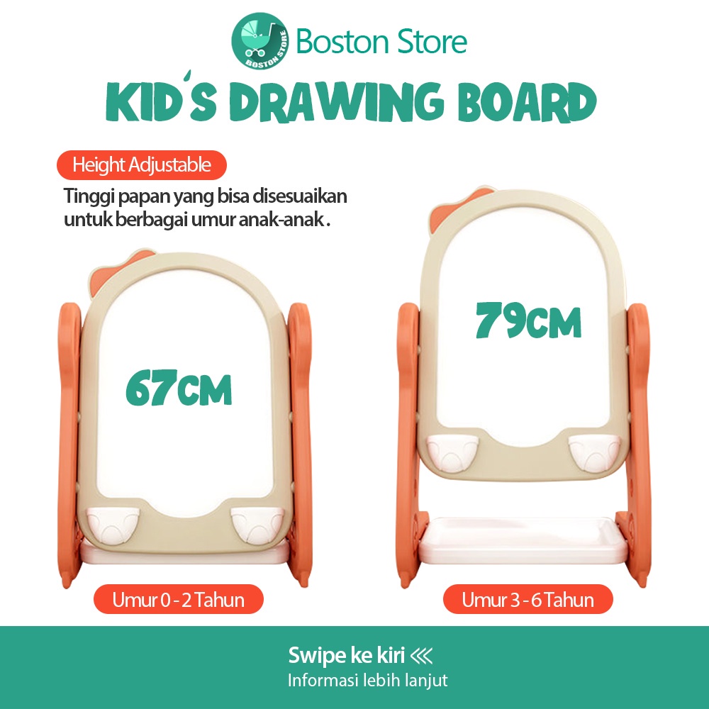 Bostonstore Mainan Papan Tulis Edukasi / Magic Board Drawing / Papan tulis anak lipat Mainan Edukasi Magnetic Drawing Board + Kursi / Mainan Papan Tulis Anak bisa Dihapus / Mainan Papan Tulis / Mainan Papan Tulis Anak / Mainan Papan Tulis Spidol