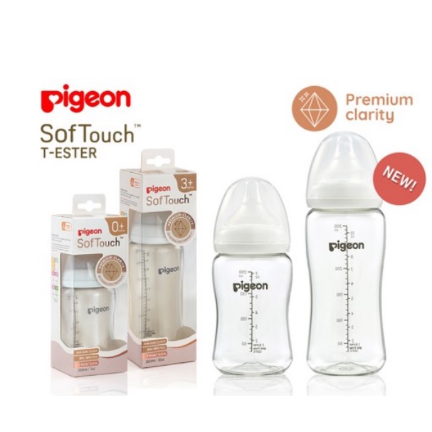 PIGEON BOTOL T-ESTER WIDE NECK WHITE Botol Susu Bayi