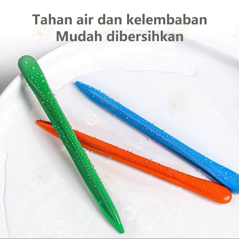 Lacoo Crayon set 24/36 Crayon lengkap tahan air Krayon sekolah tidak beracun Crayon plastik