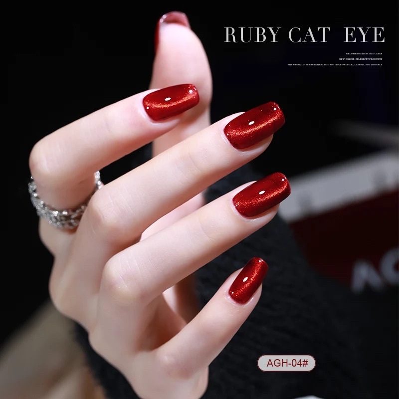 [FLASHES] AGH Ruby Cat Eye NAILS POLISH GEL KUTEK GEL 15ml Soak Off UV Gel