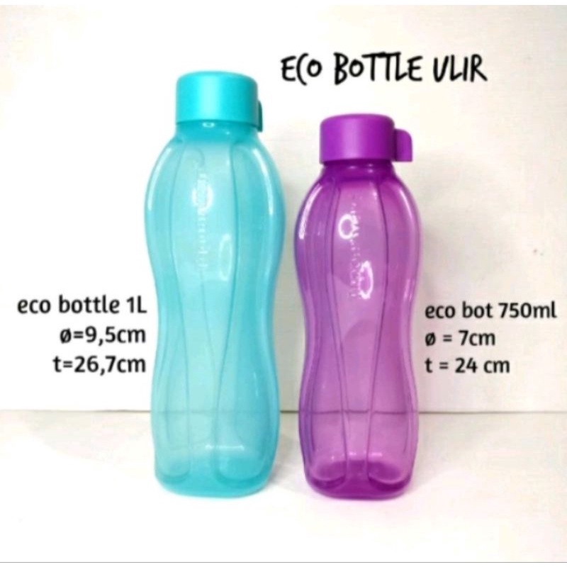 TUPPERWARE ECO BOTOL 1 L- BOTOL MINUM ( 1pcs )