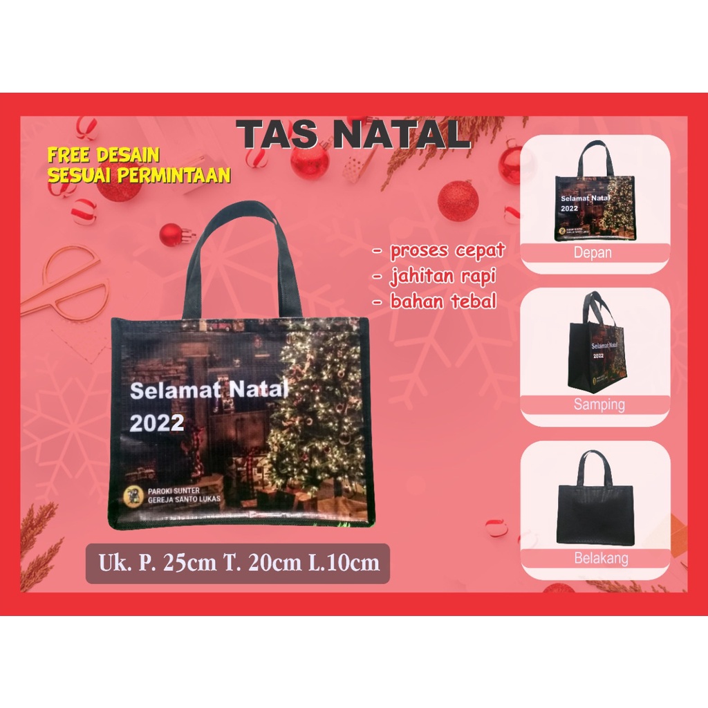 TAS SOUVENIR NATAL / BINGKISAN NATAL / GOODIEBAG CUSTOM