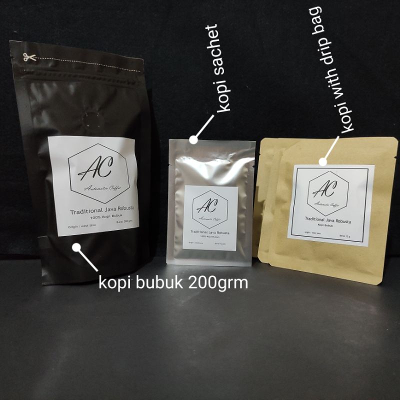 

100% kopi bubuk robusta tradisional jual per bungkus