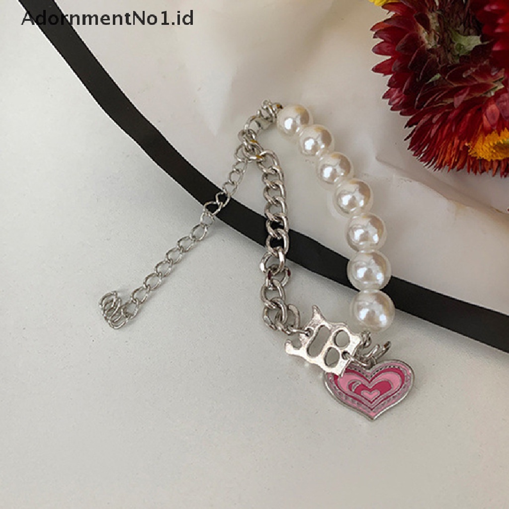 [AdornmentNo1] Kalung Choker Mutiara Hati Liontin Kalung Cinta Mutiara Rantai Kalung Gelang Rantai Tulang Selangka Perhiasan Rantai Fashion Untuk Wanita Dan Anak Perempuan [ID]