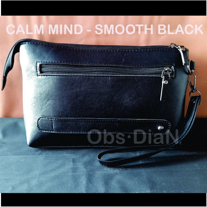 CLUTCH BAG PRIA WARNA HITAM / CALM MIND - SMOOTH BLACK (TAS PRIA)