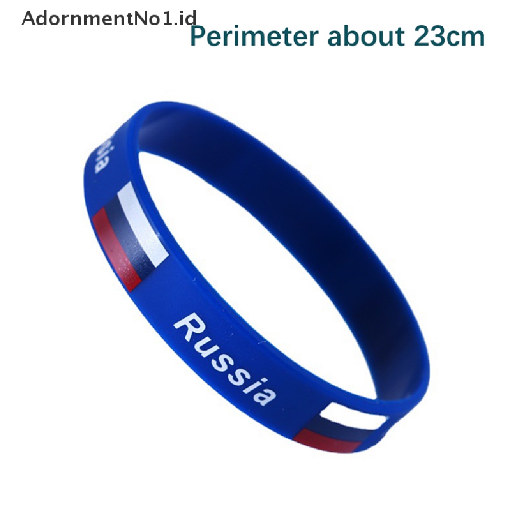 [AdornmentNo1] Bendera Sepak Bola Gelang Silikon Olahraga Wrist Band Rescue Activity Commemorative Bracelet [ID]