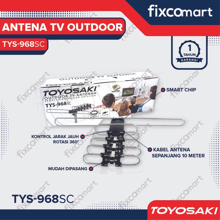 Antena TV Digital OUTDOOR TOYOSAKI TYS 968 SC