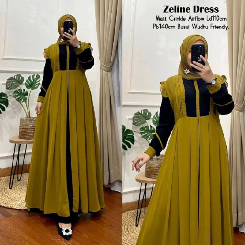Zeline maxy dress gamis wanita muslimah