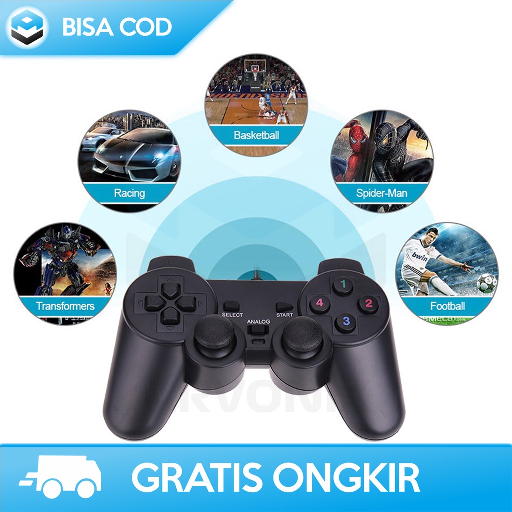 JOYSTICK SINGLE CONTROLLER GAMING FOR PC KOMPUTER LAPTOP GAMEPAD USB