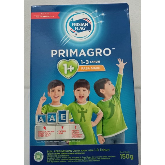 

Frisian Flag Primagro 1+ 120gr/150gr rasa madu usia 1-3 tahun susu balita