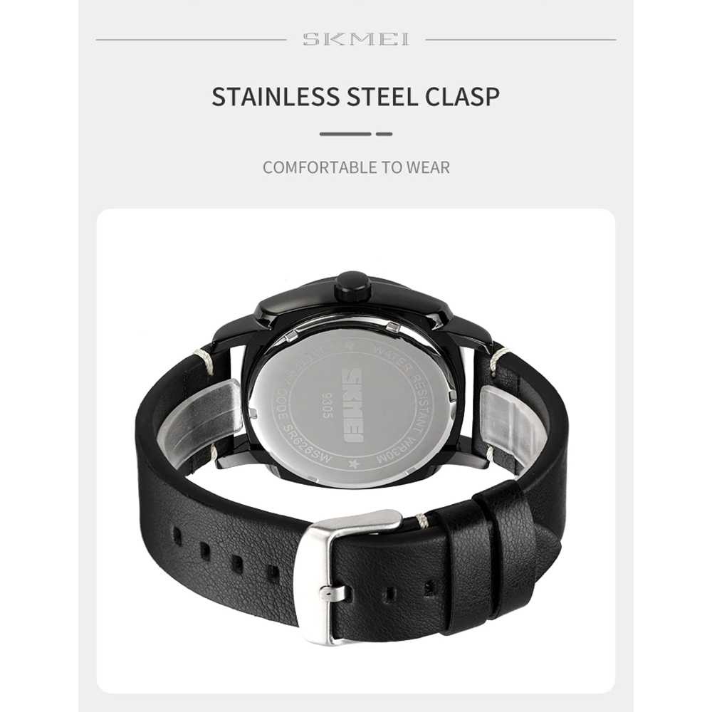 SKMEI Jam Tangan Analog Waterproof Strap Kulit Sintetis - 9305