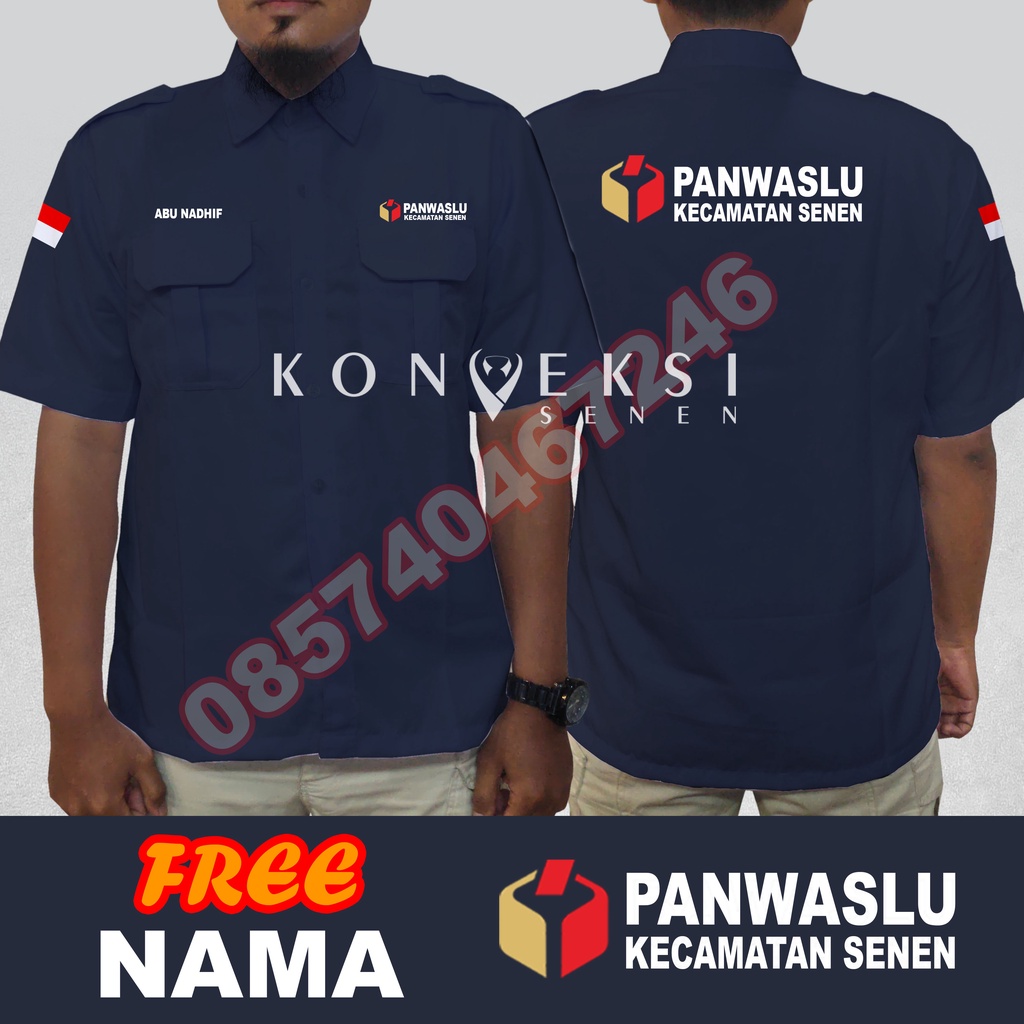 kemeja panwaslu baju panwaslu seragam panwaslu Pdh Bawaslu baju pendek