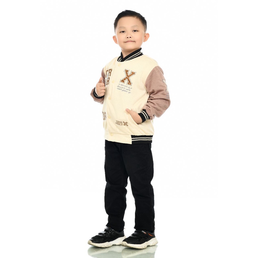 Jaket Varsity Anak Usia 1-12 Thn Baseball Anak - Anak Laki - Perempuan Ful Bordir