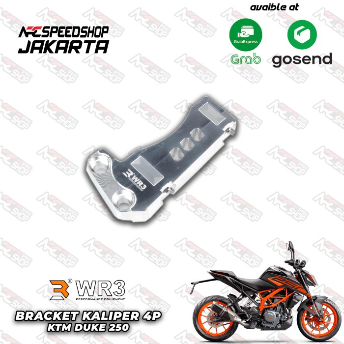 Bracket / Breket Kaliper Wr3 Depan Ktm Duke 250 - Silver #Original