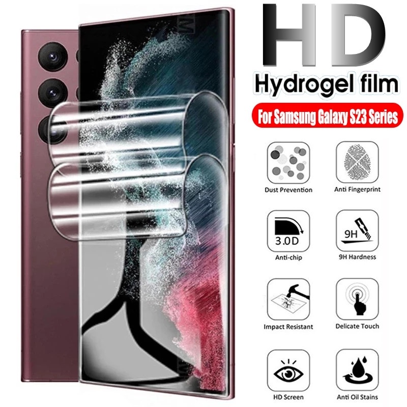 Hd Soft Phone Front Film Anti-Noda Film Layar Ponsel Cakupan Penuh Film Pelindung Film Anti Gores Hidrophobic Untuk Samsung Galaxy S23/S23 Plus/S23 Ultra