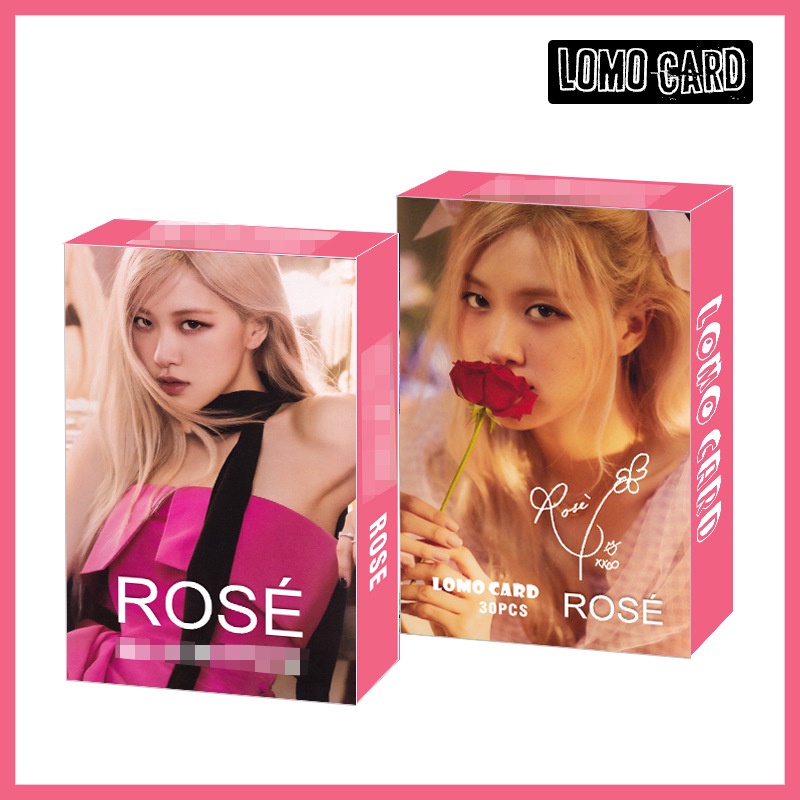 black pink ALBUM PHOTOCARD LISA ROSE JENNIE JISOO LOMO CARD 30PCS/BOX Jisoo Jennie Rose Lisa Blink BP