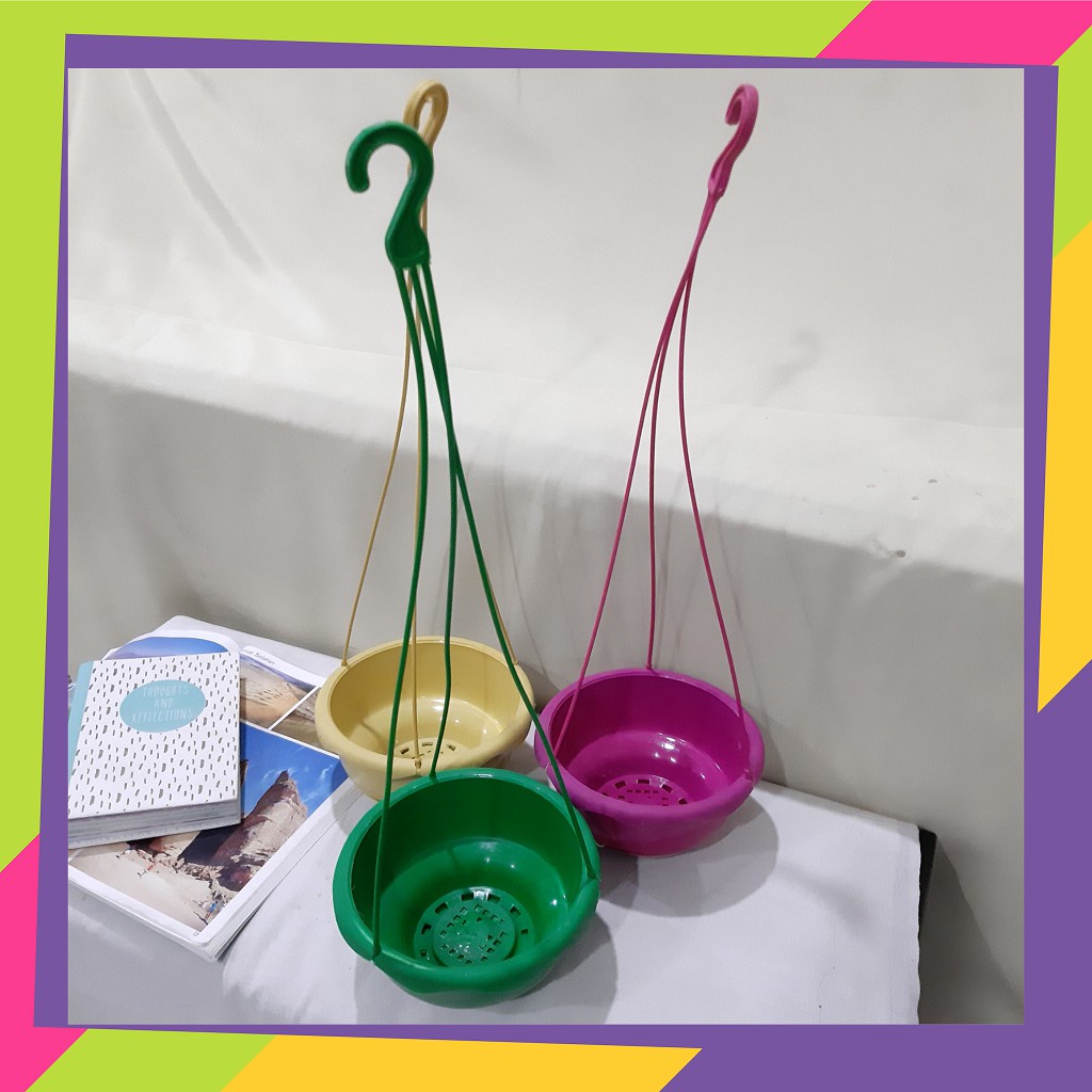 315W Pot bunga plastik warna bulat gantung - Pot tanaman Artificial - 805W