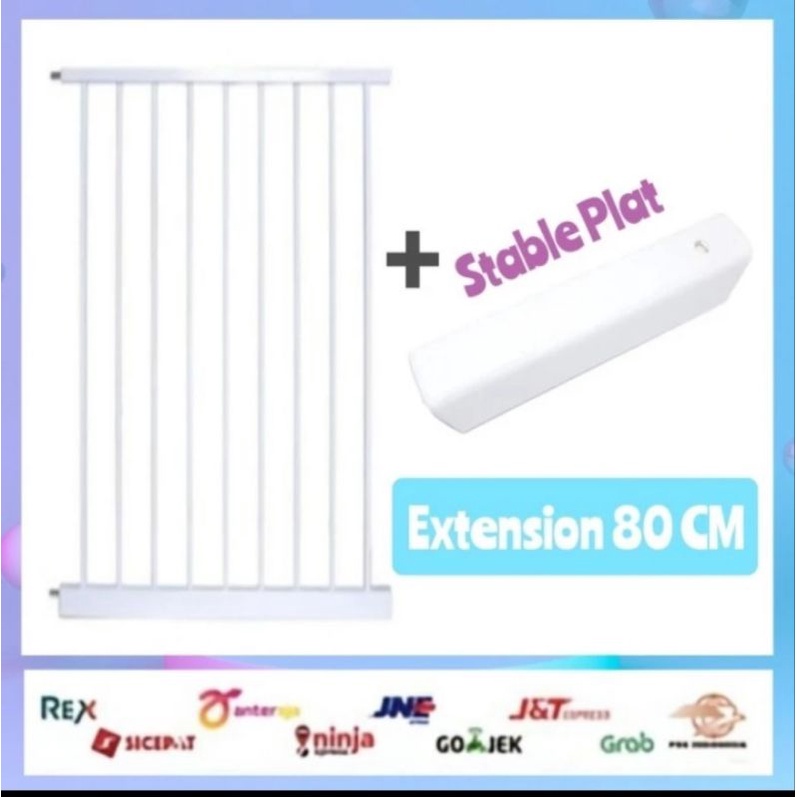 Baby Safety Gate Door Pager Pengaman Bayi Extension 7 / 10 / 20 / 30 / 45 / 80 CM