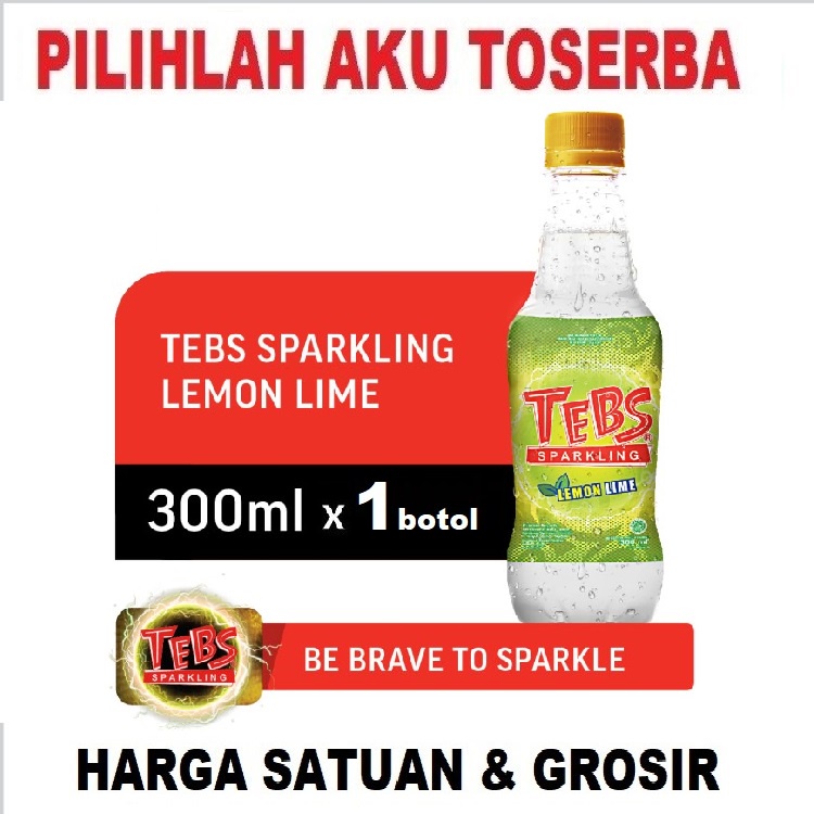 TEBS PET Sparkling LEMON LIME 300 ml - ( HARGA SATUAN )