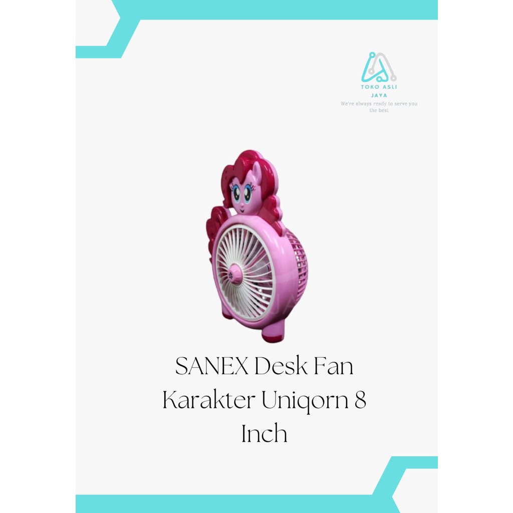 SANEX Desk Fan Karakter Uniqorn 8 Inch/ Kipas Angin Meja