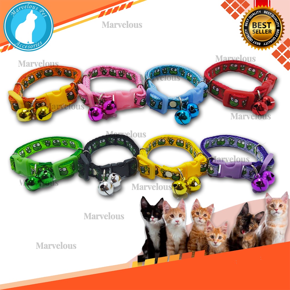 Kalung Kucing Lonceng Besar Motif Keroppi ( lonceng 12 mm isi 2 pcs )