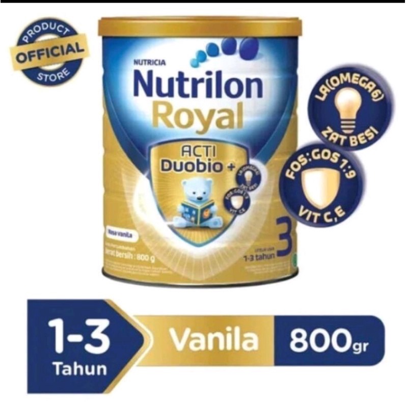 

Nutrilon Royal 3 Madu/ Vanila 800gr/ 400gr