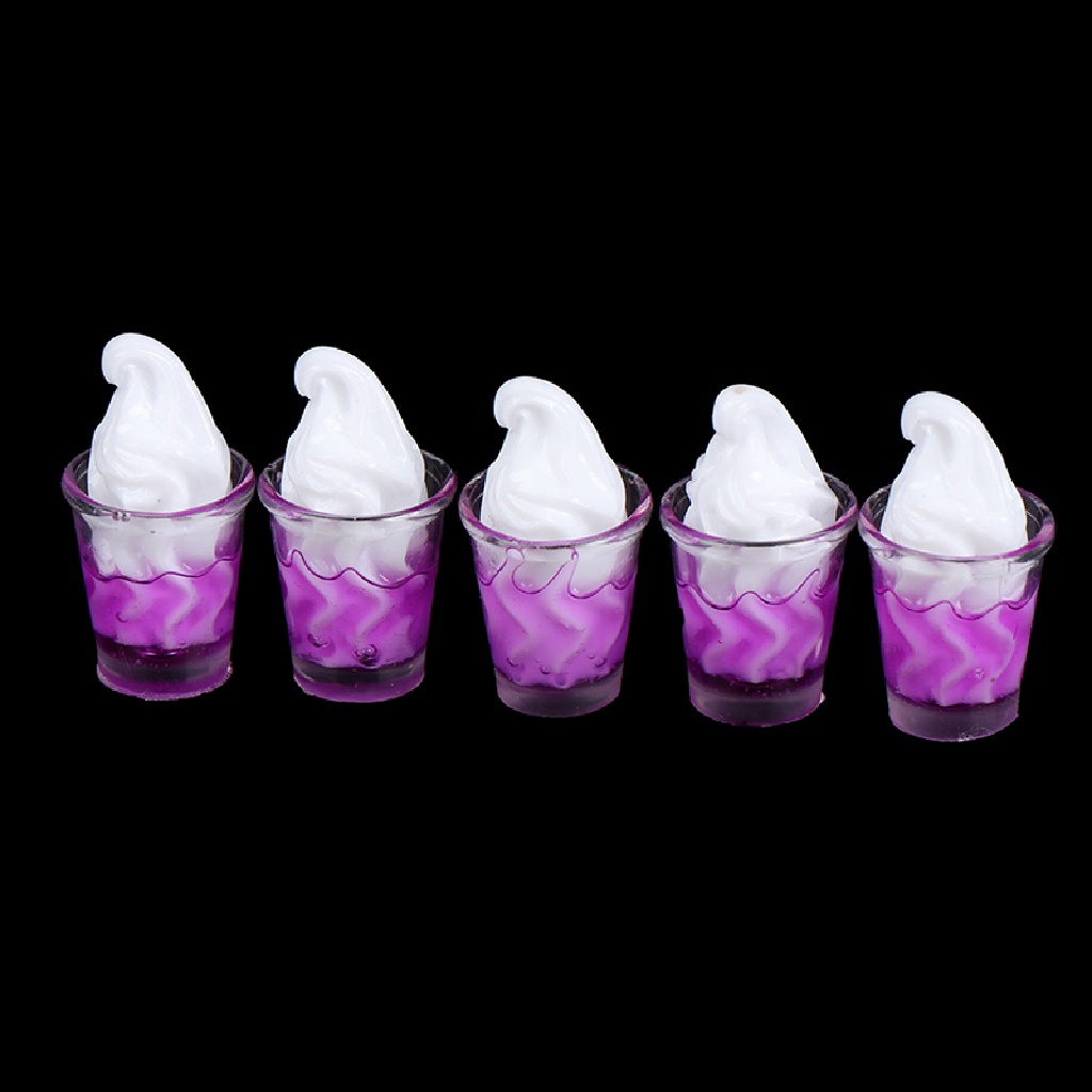 [Rready Stock] 10pcs 1per12rumah Boneka Miniatur Pretend Food Candy Color Ice Cream Cup Drink (ID)