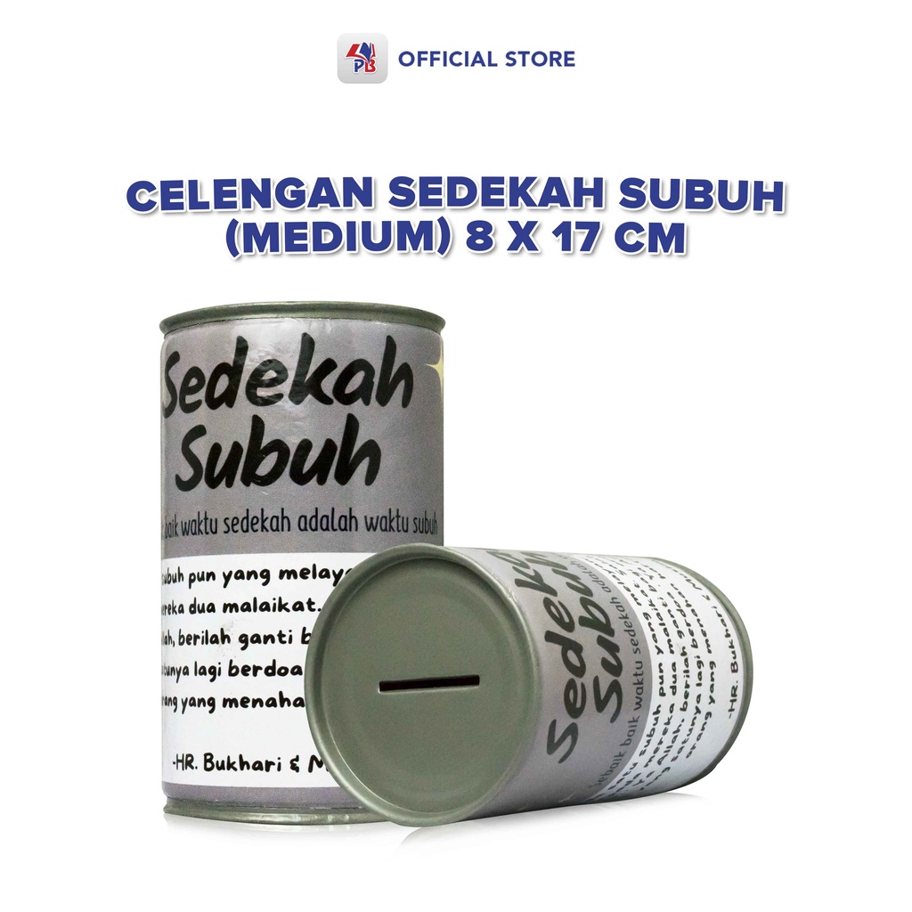 Celengan Kaleng / Celengan Sedekah Subuh Ukuran Sedang / PB EDUKASI ANAK - PBNB