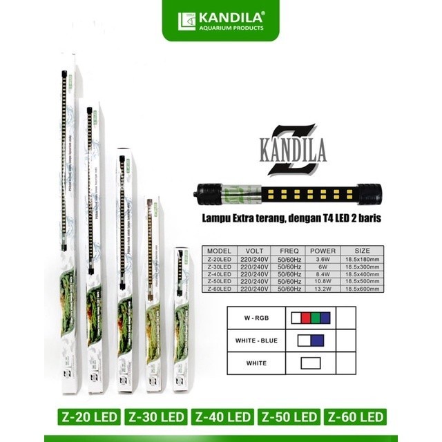 KANDILA Lampu Led Celup Aquarium KANDILA Z 2 Baris 2 Lines 80 100 Cm Aquarium Aquascape