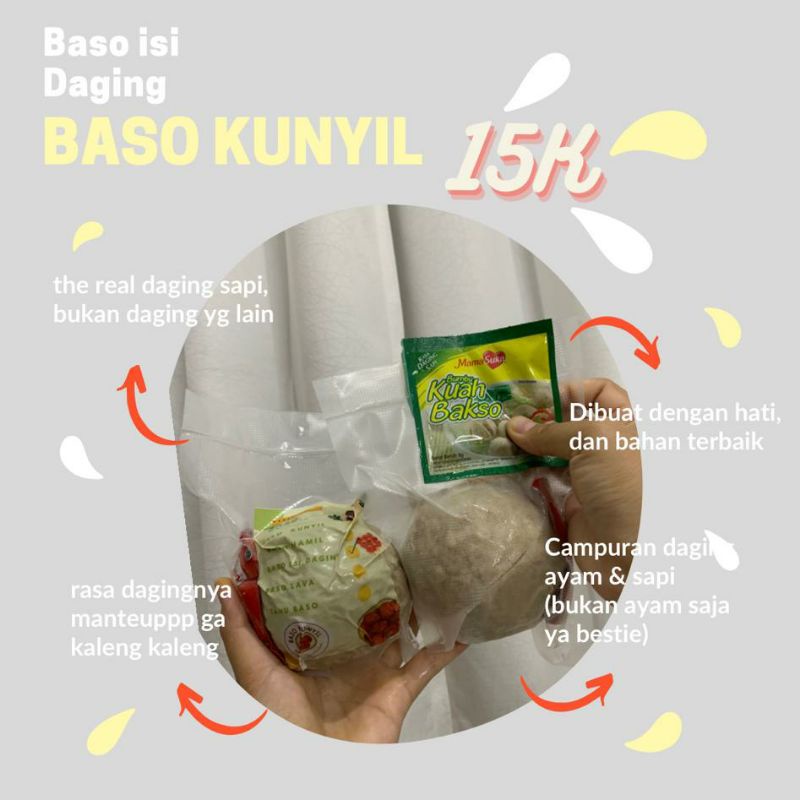 

✨BASO KUNYIL✨ BASO ISI DAGING / BAKSO ISI DAGING / BAKSO DAGING JUMBO