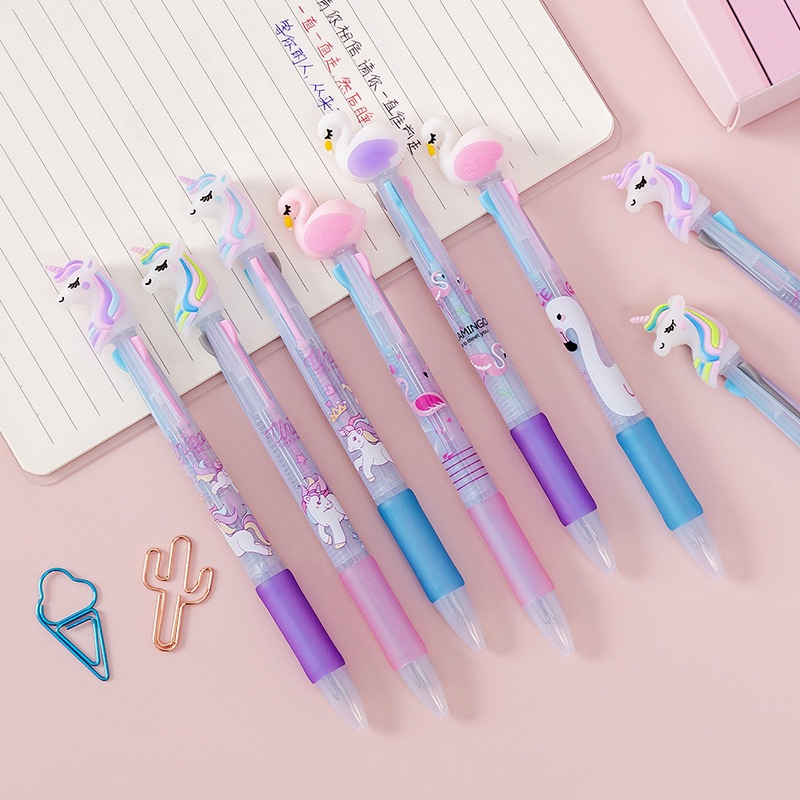 [MTOYS] Pulpen / Pena Mekanik Motif Uni dan Angsa 3 Warna Lucu  - JT0017