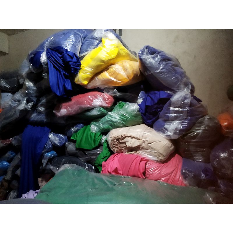 Kain Lotto 1kg Hijau Fuji Fanta Ungu Tua Hijau Super All Varian Warna Bahan Pakaian Kain Lotto Banya