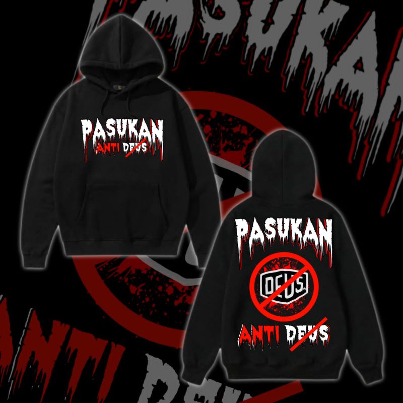 Hoodie Pasukan Anti Deus Hoodie Netral Distro Terbaru Original Sablon Dtf Sablon Depan Belakang