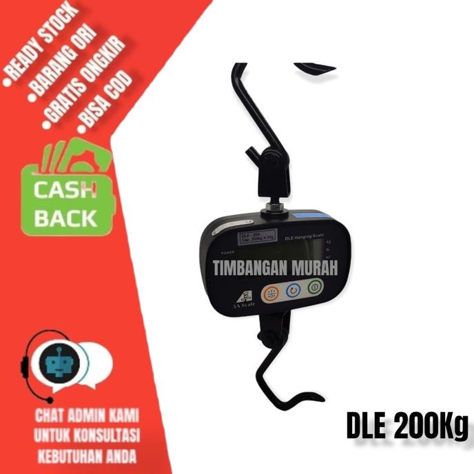 TIMBANGAN GANTUNG DIGITAL DLE 200KG/ TIMBANGAN DIGITAL 200KG