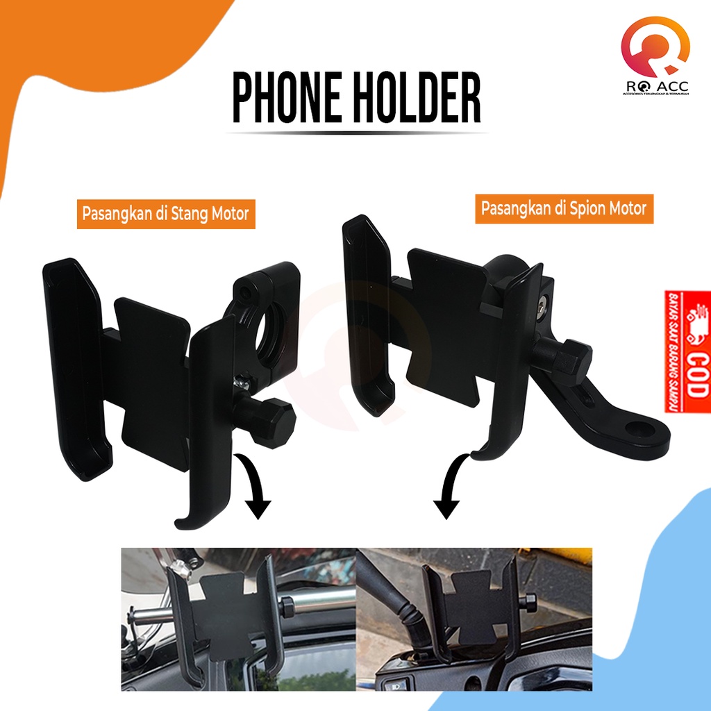 [RO ACC] NVN-PH20 / PH21 PHONE HOLDER / PEGANGAN HP DI MOTOR