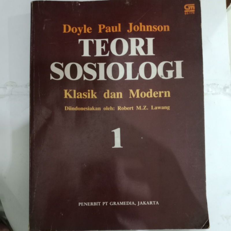 ORI TEORI SOSIOLOGI Klasik dan Modern 1 - Doyle Paul Johnson