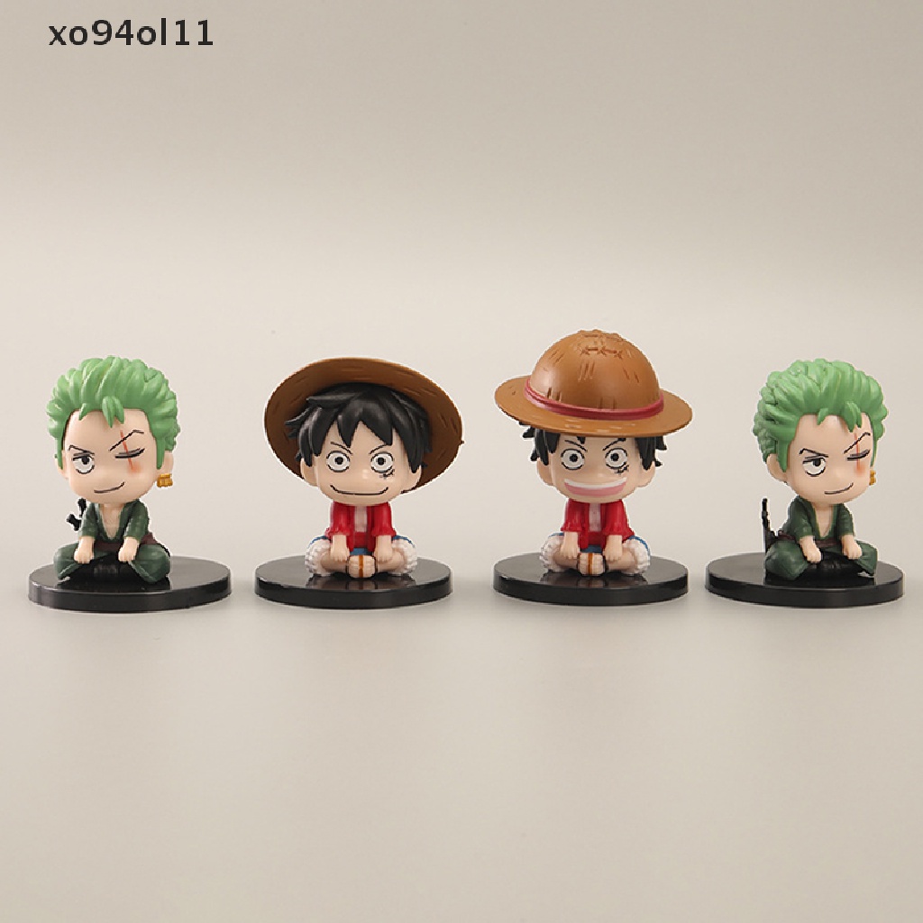 Xo 7 cm Anime Figure One Piece Monkey D Luffy Roronoa Zoro Kawaii Mainan Q Figural Dekorasi Mobil Model PVC Hadiah OL